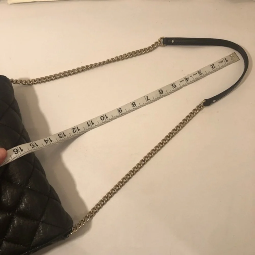 Kate spade black quilted flap bag